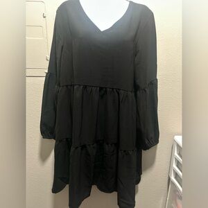 Chic Black Long Sleeve Dress